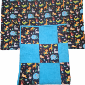 Children's bed throw and pillow cover set